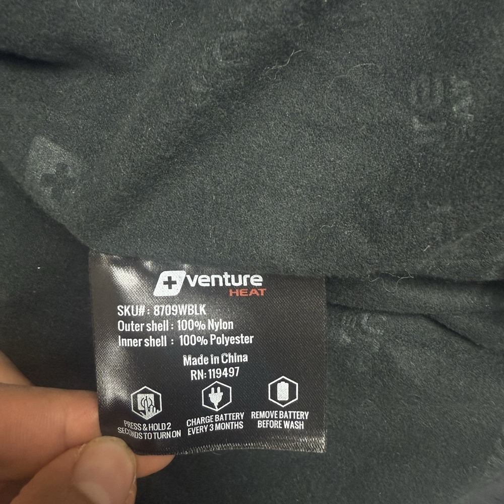 Venture Heat Vest Womens XL Black Nylon Puffer Full Zip Heated (no Battery) - Picture 8 of 11